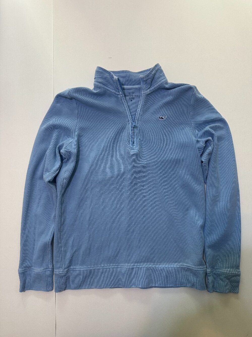 Vineyard Vines Shep Shirt Quarter Zip Pullover Light Blue Youth Medium